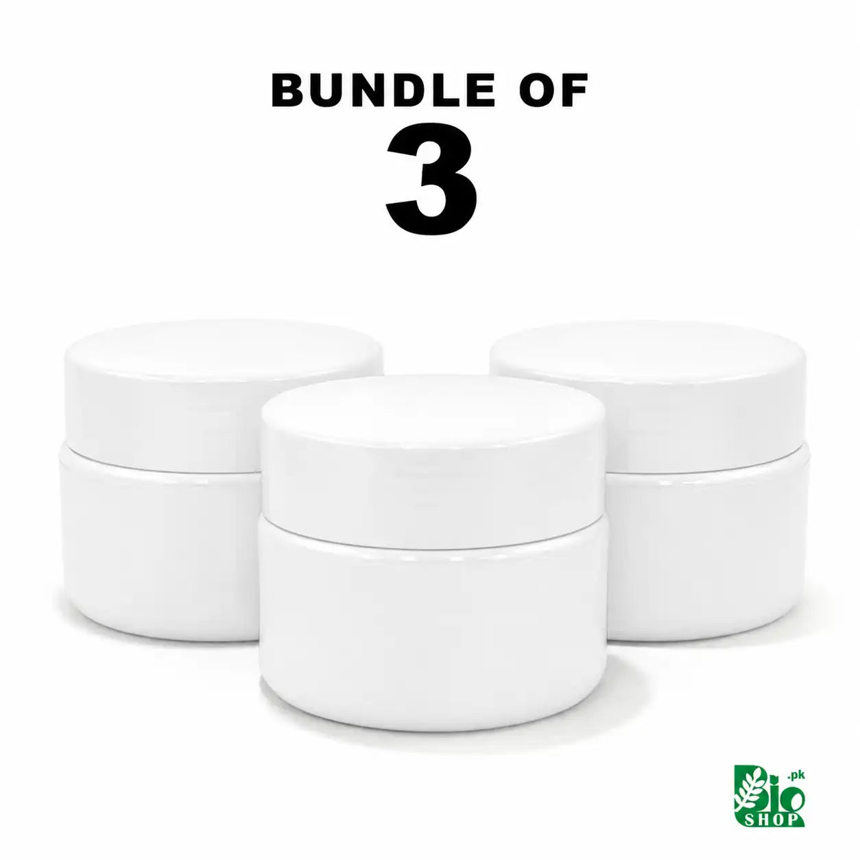 50g White Cosmetic Jar Open View with High-Quality Material and Inner Container