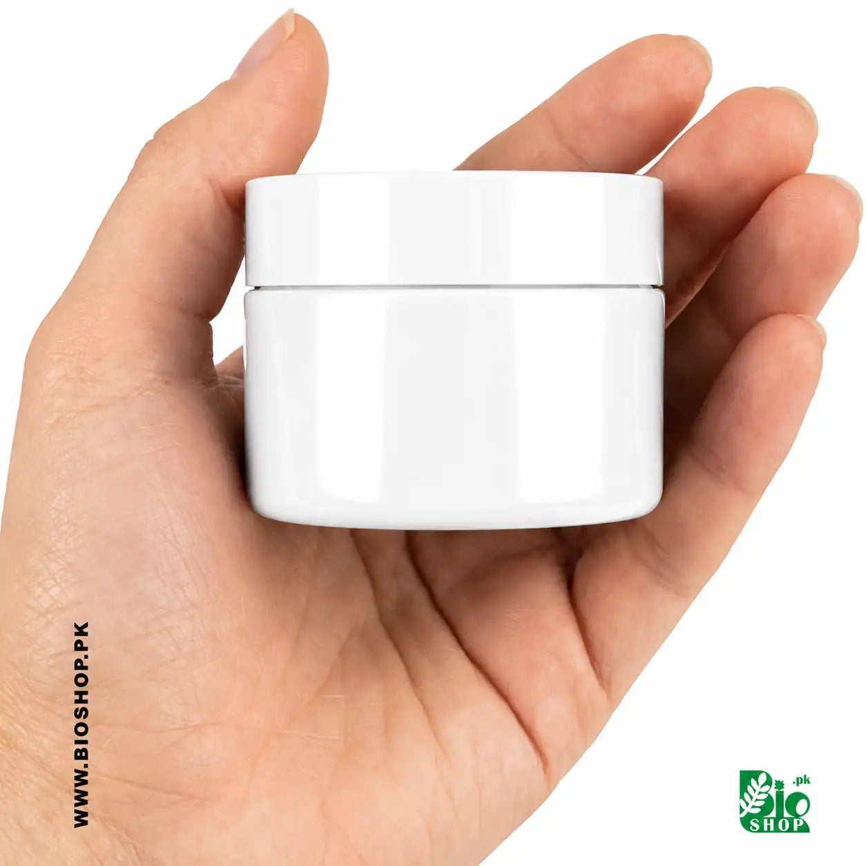 50g White Cosmetic Jar with Airtight Inner Seal for Creams Gels and Balms