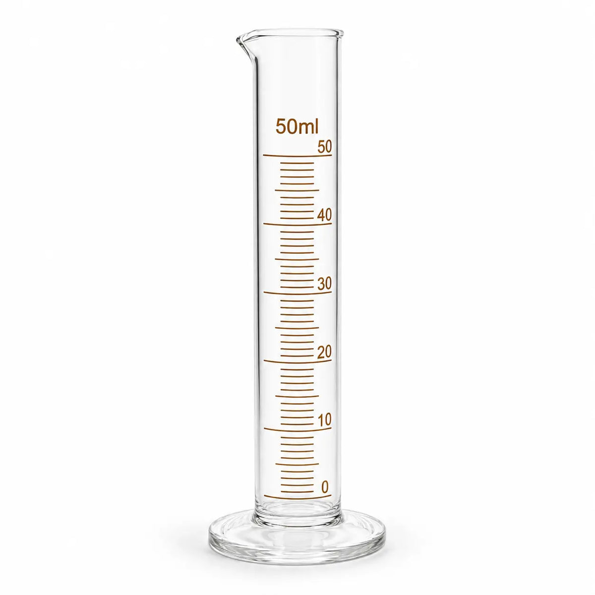 50ml glass measuring cylinder for measuring oils, solvents, perfume concentrates and skincare ingredients