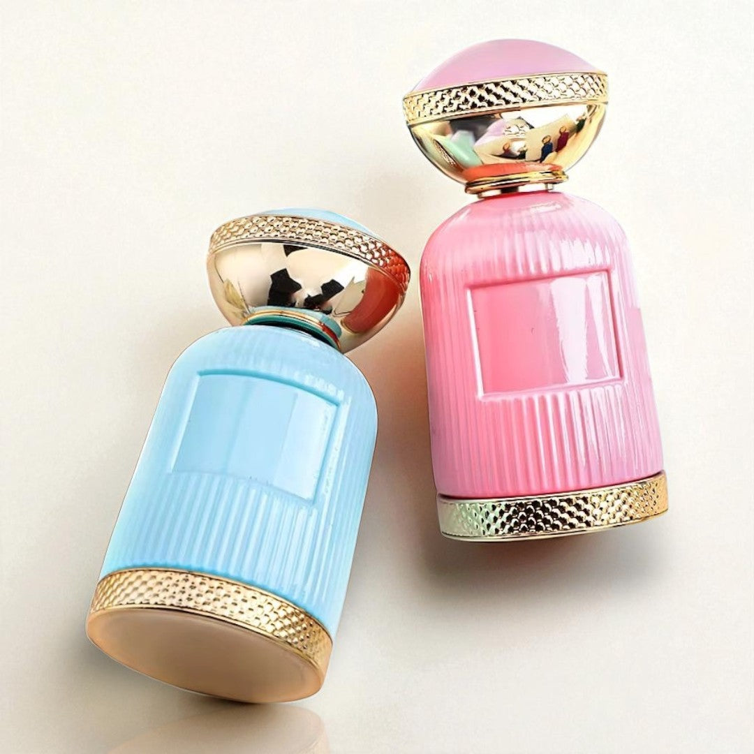 50ml Luxury High-Quality Glass Empty Perfume Bottle with Dome-Shaped Gold-Bottomed Cap