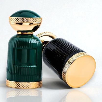 50ml Luxury High-Quality Glass Empty Perfume Bottle with Dome-Shaped Gold-Bottomed Cap
