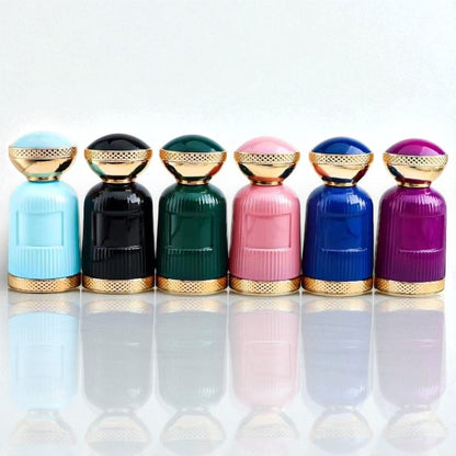 50ml Luxury High-Quality Glass Empty Perfume Bottle with Dome-Shaped Gold-Bottomed Cap