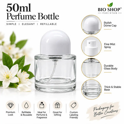 empty crimping perfume bottle