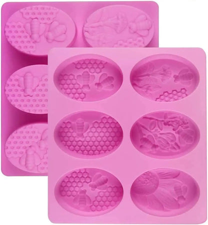 oval silicone soap mold