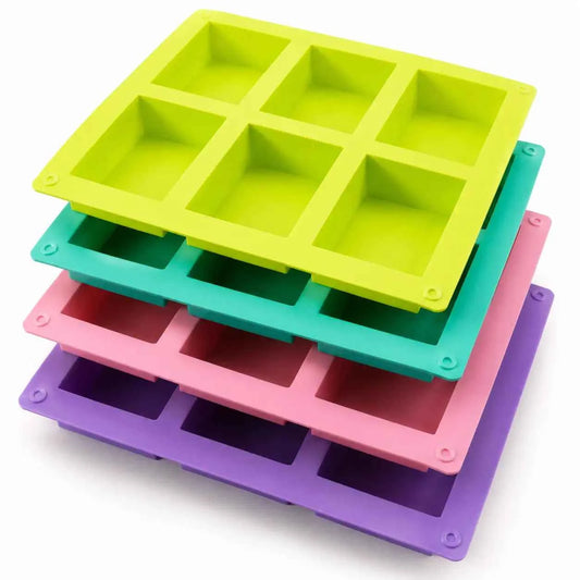 6 Cavity Rectangle Silicone Soap Mold
