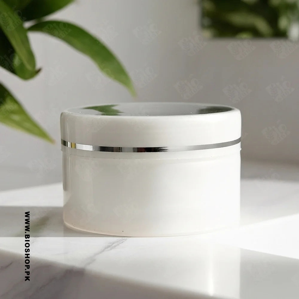 30gm Luxury Double Wall Cosmetic Cream Jar with Silver Accent