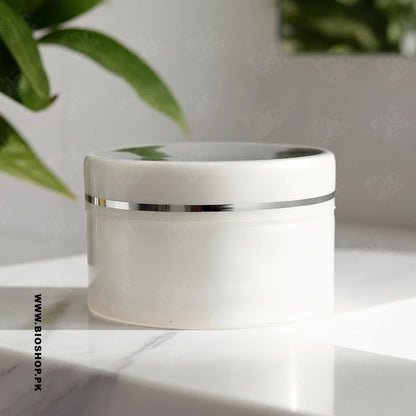 30gm Luxury Double Wall Cosmetic Cream Jar with Silver Accent