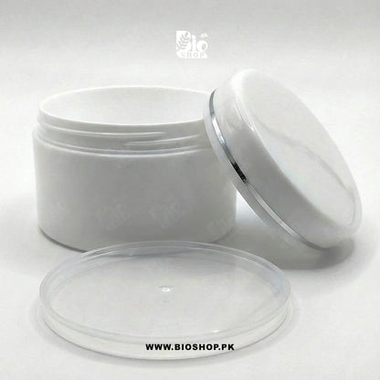 75gm Luxury Double Wall Cosmetic Cream Jar with Silver Accent