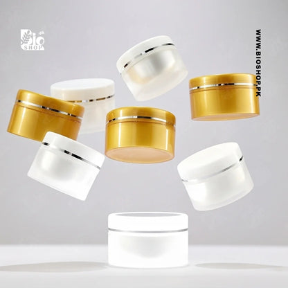 75gm Luxury Double Wall Cosmetic Cream Jar with Silver Accent