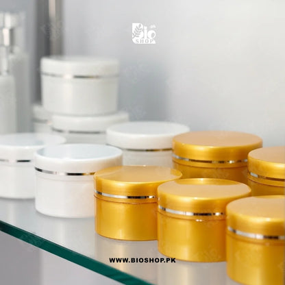 75gm Luxury Double Wall Cosmetic Cream Jar with Silver Accent