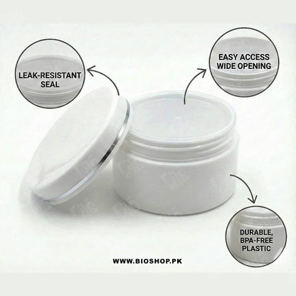 30gm Luxury Double Wall Cosmetic Cream Jar with Silver Accent