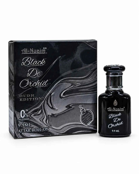 Al-Nuaim Black De Orchid Oudh Edition Attar Roll-On 9.9ml (Premium Series)