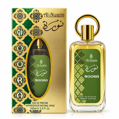 Al-Nuaim Noora 100ml perfume bottle on white background