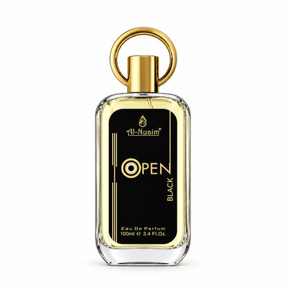 Al-Nuaim Open Black Eau De Parfume available in 10ml 50ml and 100ml