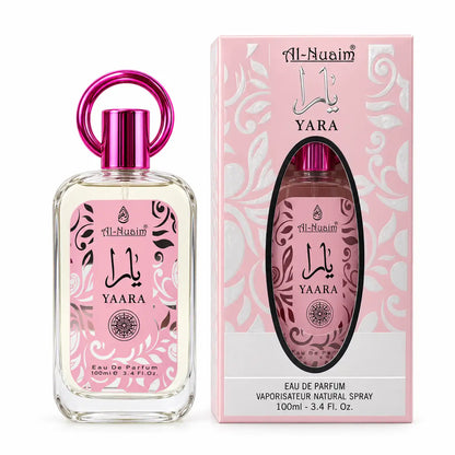 Al-Nuaim Yaara Eau De Parfum 100ml bottle and pink box