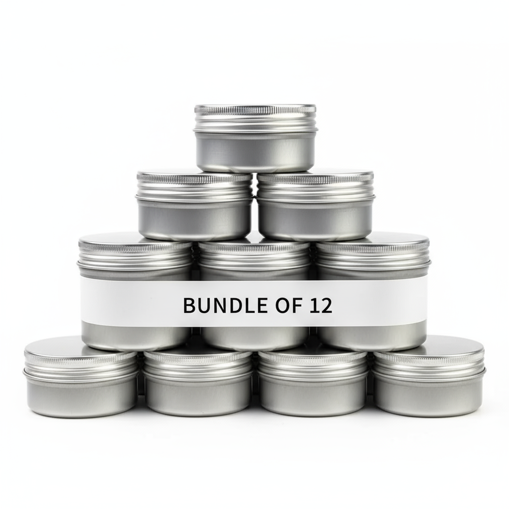 Aluminium Tin Containers – 15g & 50g Silver mate Colour| Premium Cosmetic & Balm Packaging