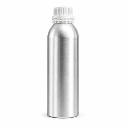 Aluminum Bottle with White Screw Cap and Inner Seal