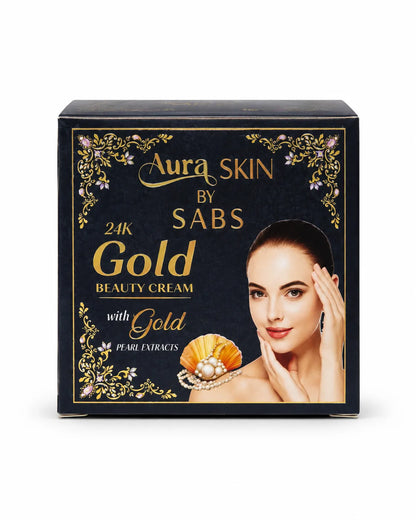 Aura Skin by SABS 24K Gold Beauty Cream with Gold & Pearl Extracts