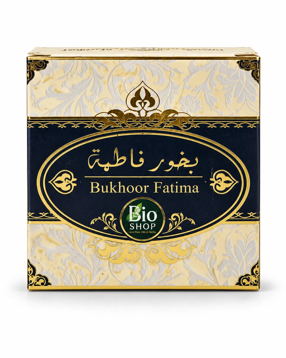 Bakhoor Fatima 40g premium Arabic incense with Bio Shop branding