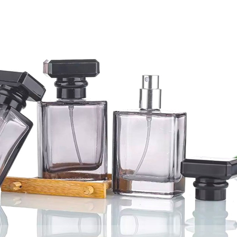 50ml Square Empty Glass Perfume Bottle – Rectangular Refillable Spray Bottle