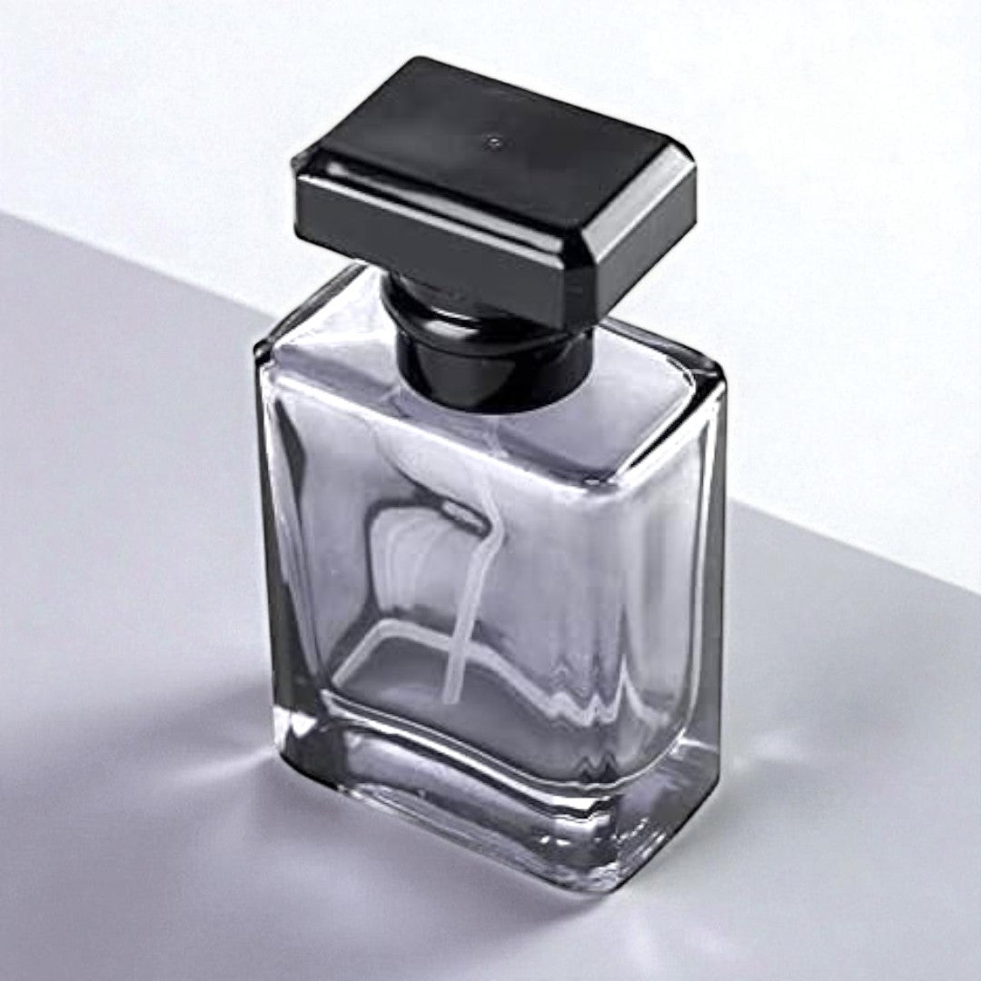 50ml Square Empty Glass Perfume Bottle – Rectangular Refillable Spray Bottle