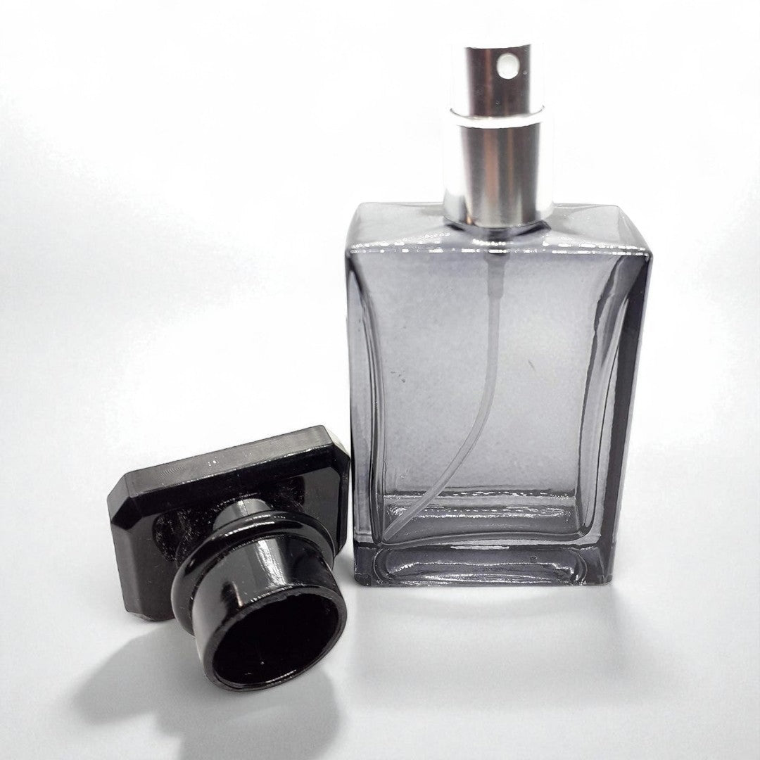 50ml Square Empty Glass Perfume Bottle – Rectangular Refillable Spray Bottle