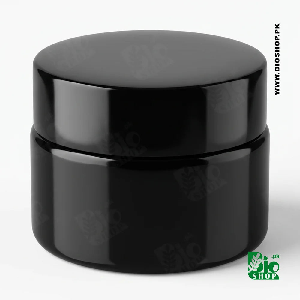 50g Black Empty Night Cream Jar with Double - Walled Protection Airtight Cap