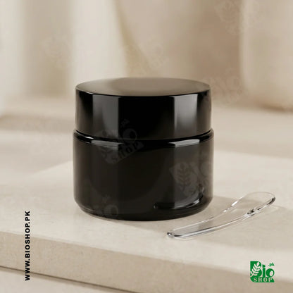 50g Black Empty Night Cream Jar with Double - Walled Protection Airtight Cap