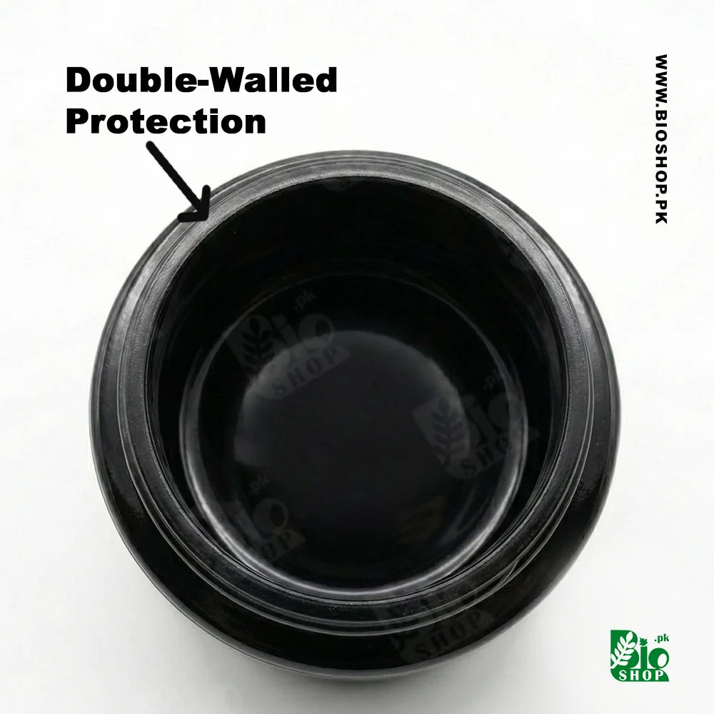 50g Black Empty Night Cream Jar with Double - Walled Protection Airtight Cap