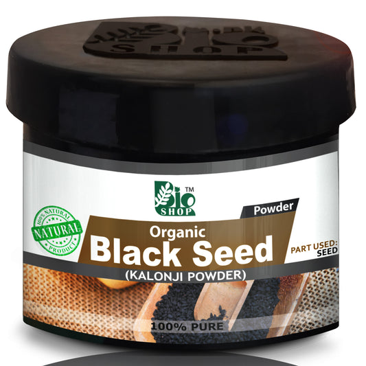 Organic Kalonji Powder By Bio Shop™ | Kalonji seeds Powder | Black Seed Powder Fine Quality | Best for DIY Recipes for Skin