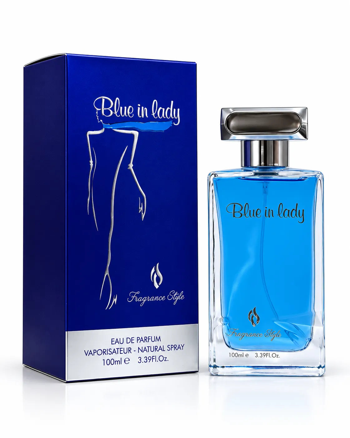 Blue in Lady 100ml Eau de Parfum blue glass bottle with silver-tone cap