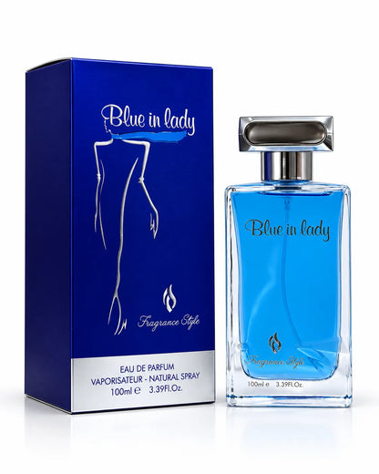 Blue in Lady 100ml Eau de Parfum blue glass bottle with silver-tone cap