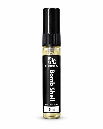 Bio Shop Bomb Shell inspired 5ml women's perfume spray bottle with black label