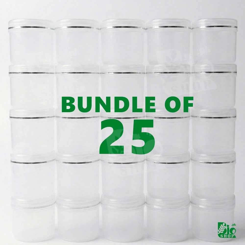 50ml Empty Cosmetic Plastic Jar with Inner Lid – White & Translucent