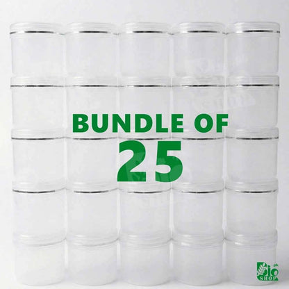 50ml Empty Cosmetic Plastic Jar with Inner Lid – White & Translucent