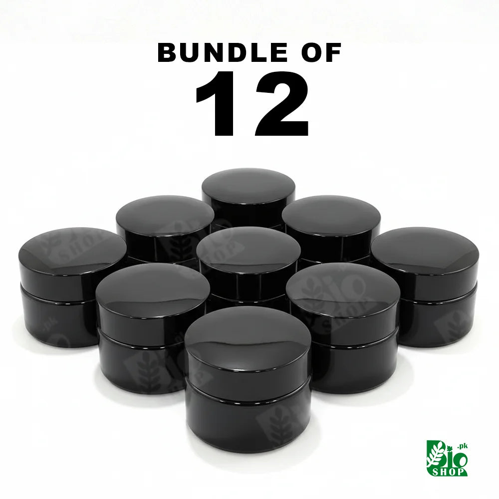 50g Black Empty Night Cream Jar with Double - Walled Protection Airtight Cap