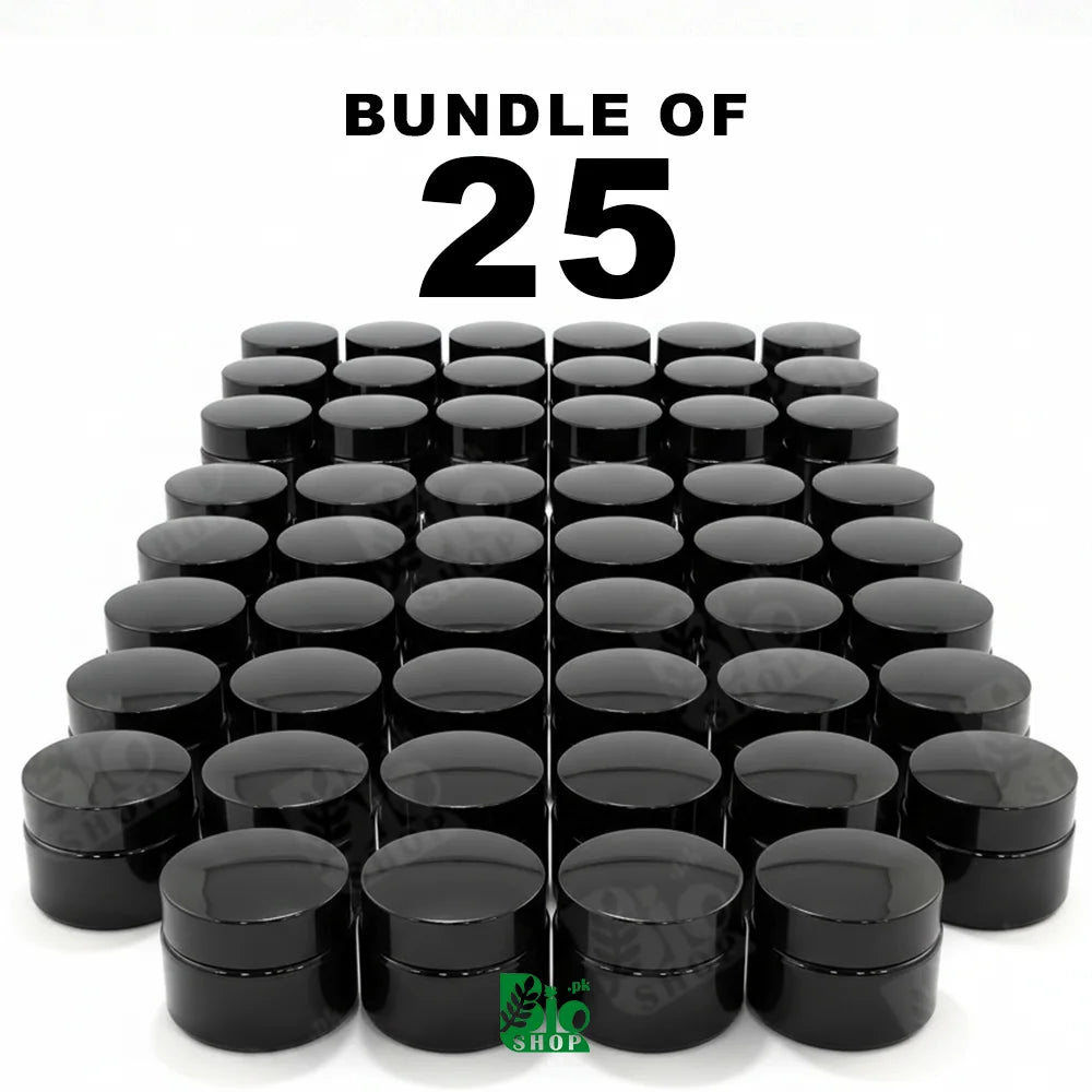 50g Black Empty Night Cream Jar with Double - Walled Protection Airtight Cap