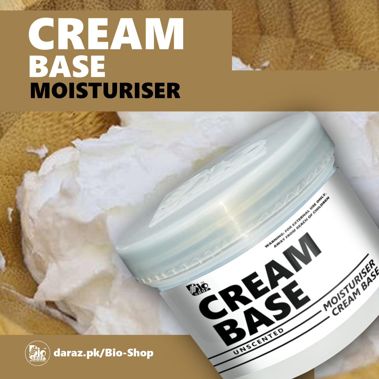 Moisturizing Cream Base (Unscented) for DIY Skincare | Bio Shop ...