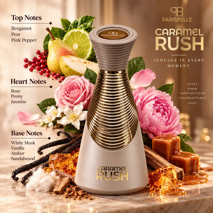 ParisBelle Caramel Rush 100ml premium perfume front view