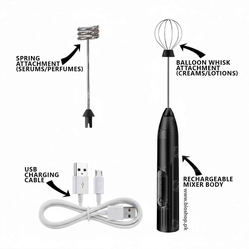 USB Rechargeable Hand Mixer – Mini Electric Liquid Mixer for DIY, Cosmetics & Perfume Making