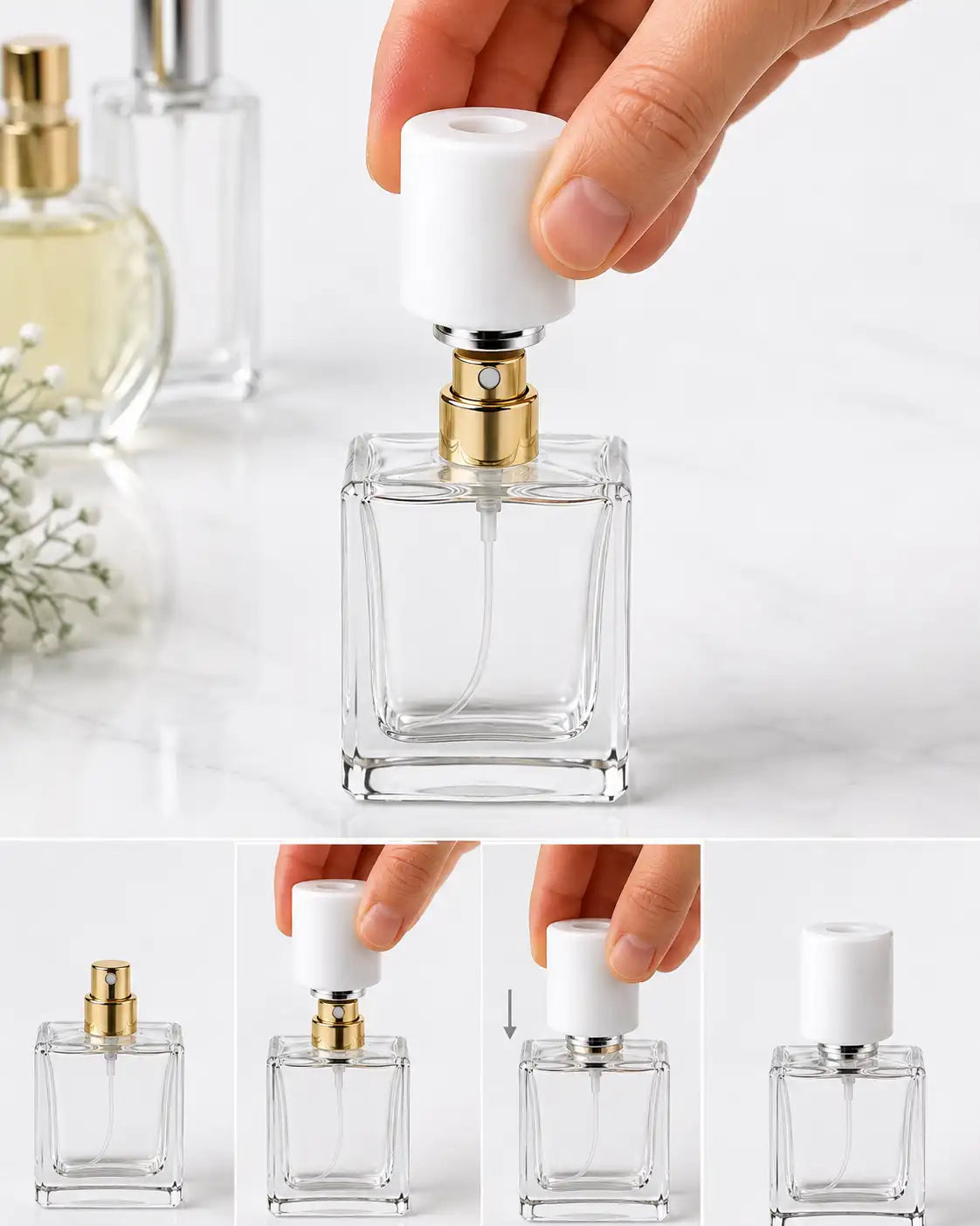 Crimping Adapter Used on Perfume Bottle Spray Neck