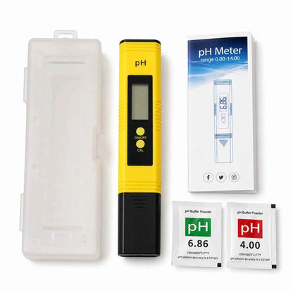 Digital pH Meter Pen Tester with Buffer Powders & Case – Accurate & Fast Tester