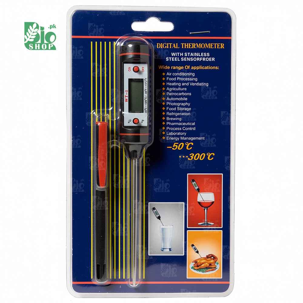Digital Probe Thermometer (WT-1) – Stainless Steel Sensor | -50°C to 300°C