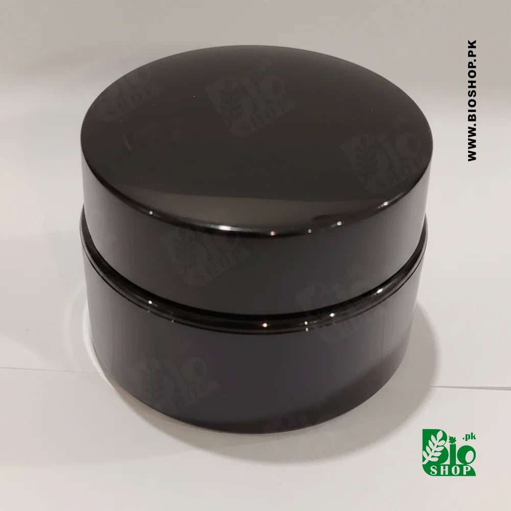 50g Black Empty Night Cream Jar with Double - Walled Protection Airtight Cap