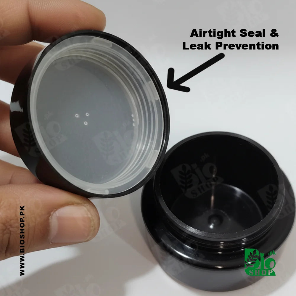 50g Black Empty Night Cream Jar with Double - Walled Protection Airtight Cap