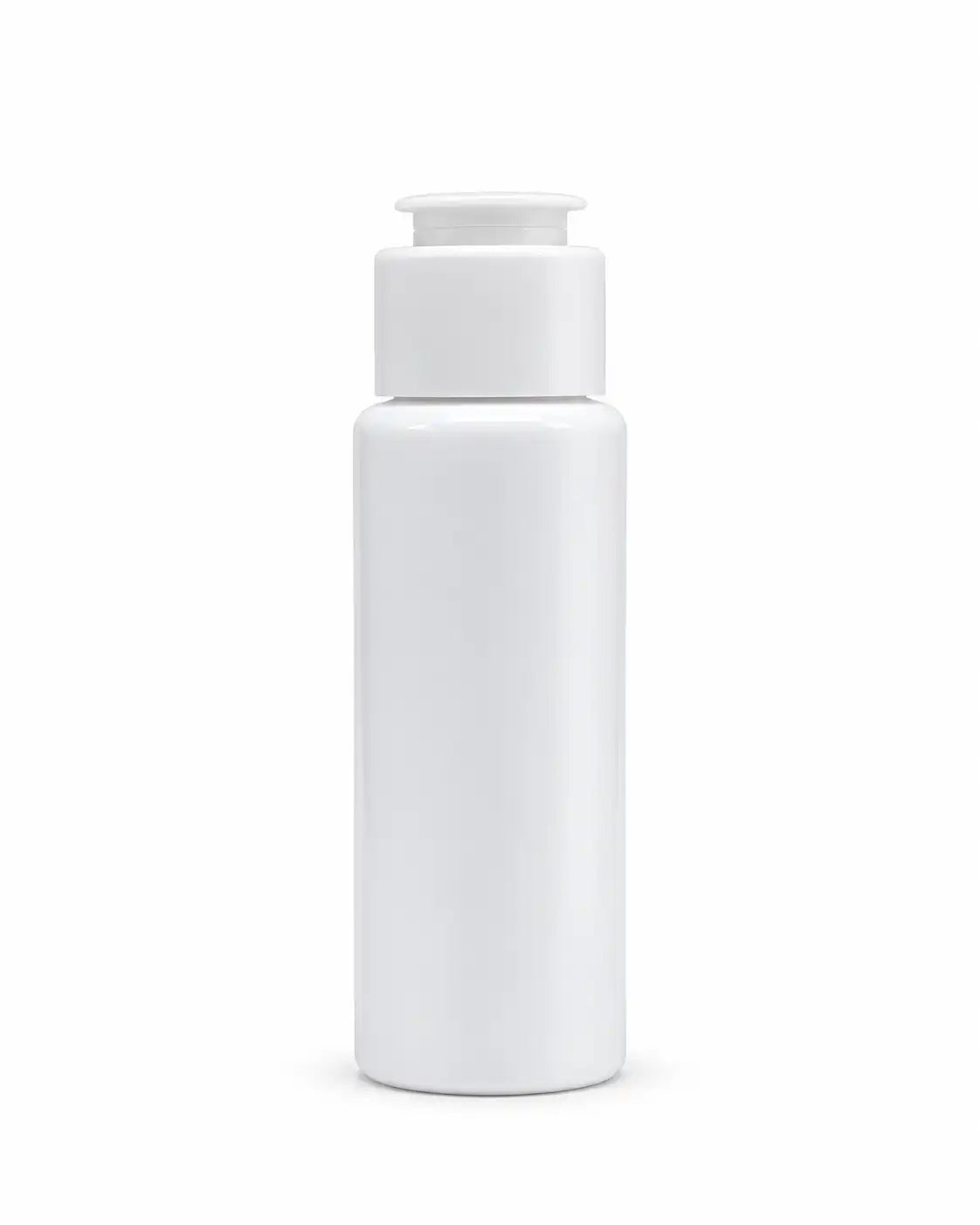 50ml clear bottle with white flip top cap