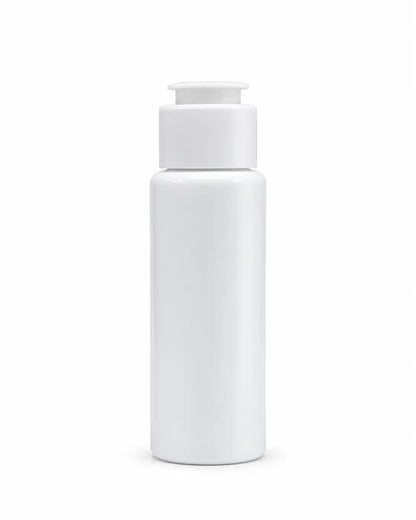 50ml clear bottle with white flip top cap