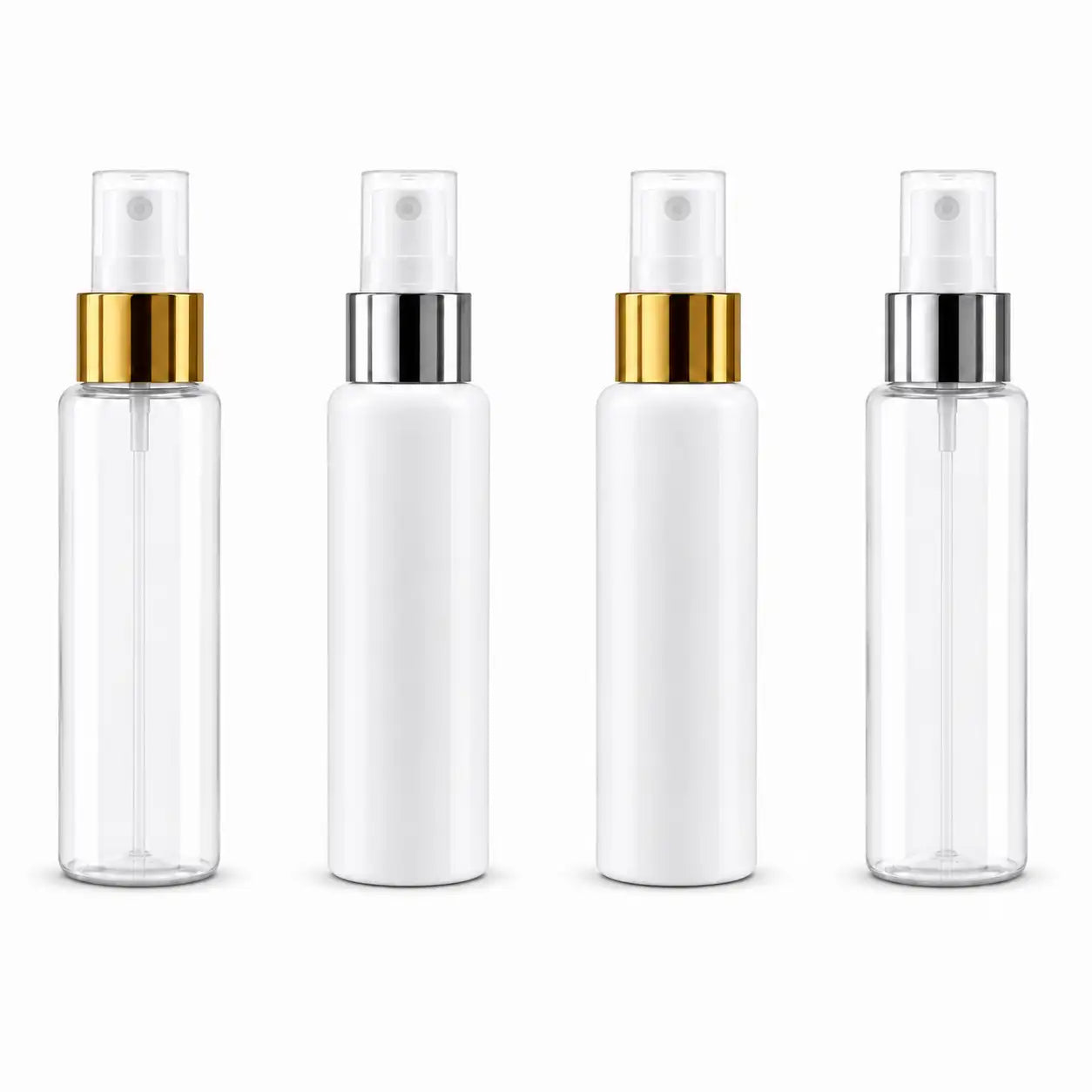 Empty White Cosmetic Bottle with Fine Mist Sprayer