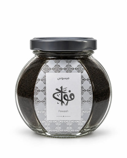 Fawaah Mabsoos Bakhoor 70g imported from Saudi Arabia in glass jar