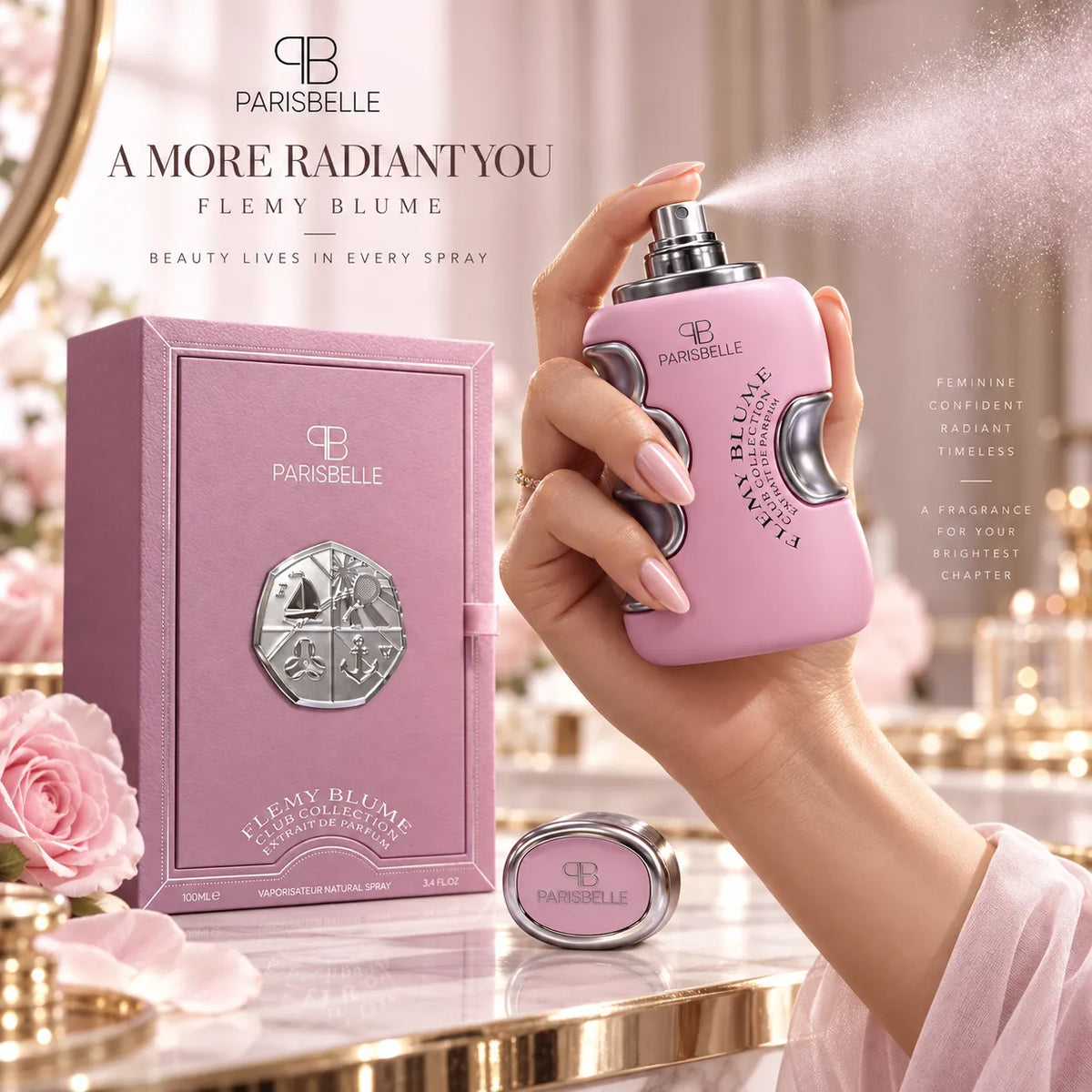 Parisbelle Flemy Blume 100ml luxury perfume presentation box